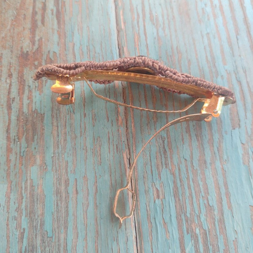 broche para el cabello con ojo de tigre