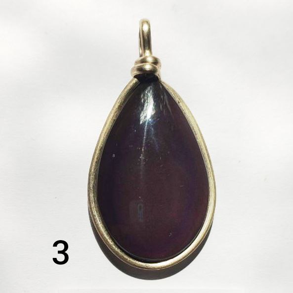 Colgante de obsidiana arco iris