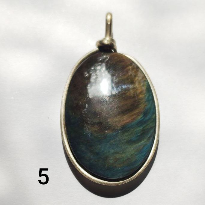 Colgante obsidiana manto huichol xl ovalado