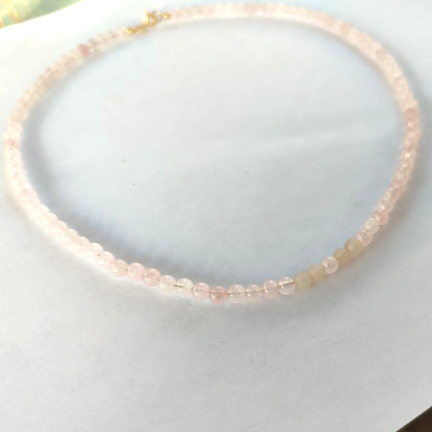 Collar cuarzo rosa