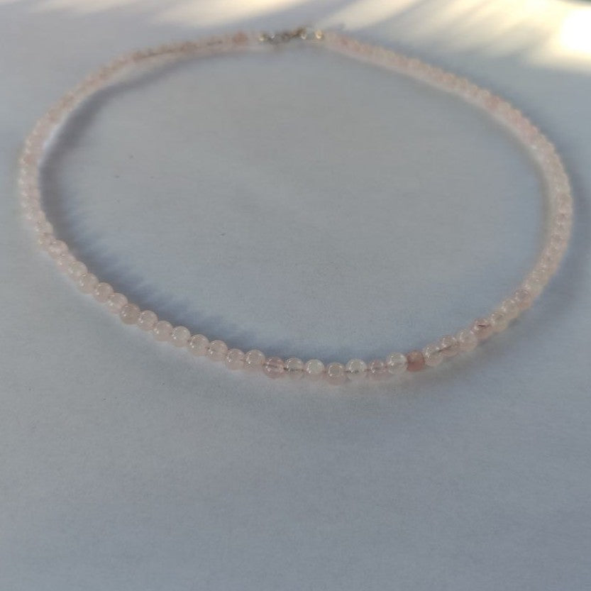 Collar cuarzo rosa