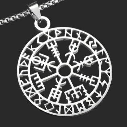 Colgante Vegvísir brújula vikinga