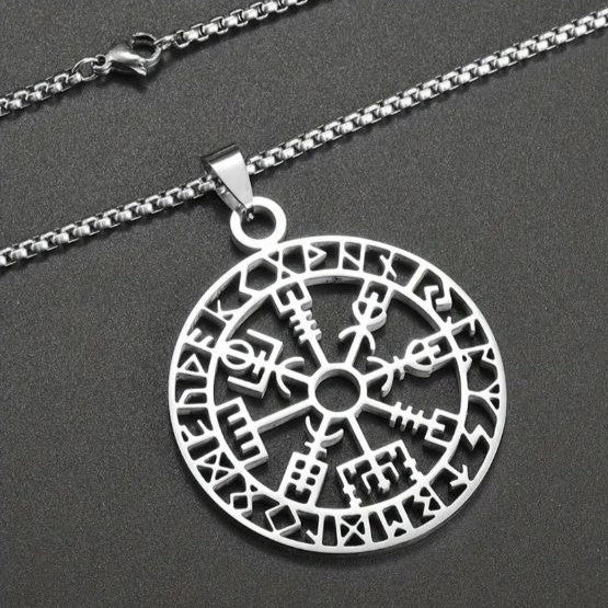 Colgante Vegvísir brújula vikinga