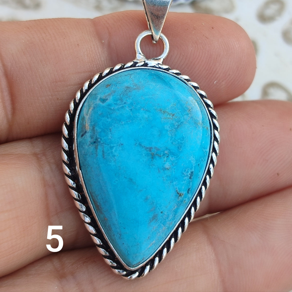 Colgante de Turquesa Natural | Joyería de la India