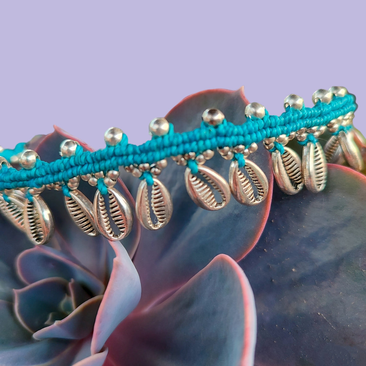 Tobillera caories de macramé ajustable