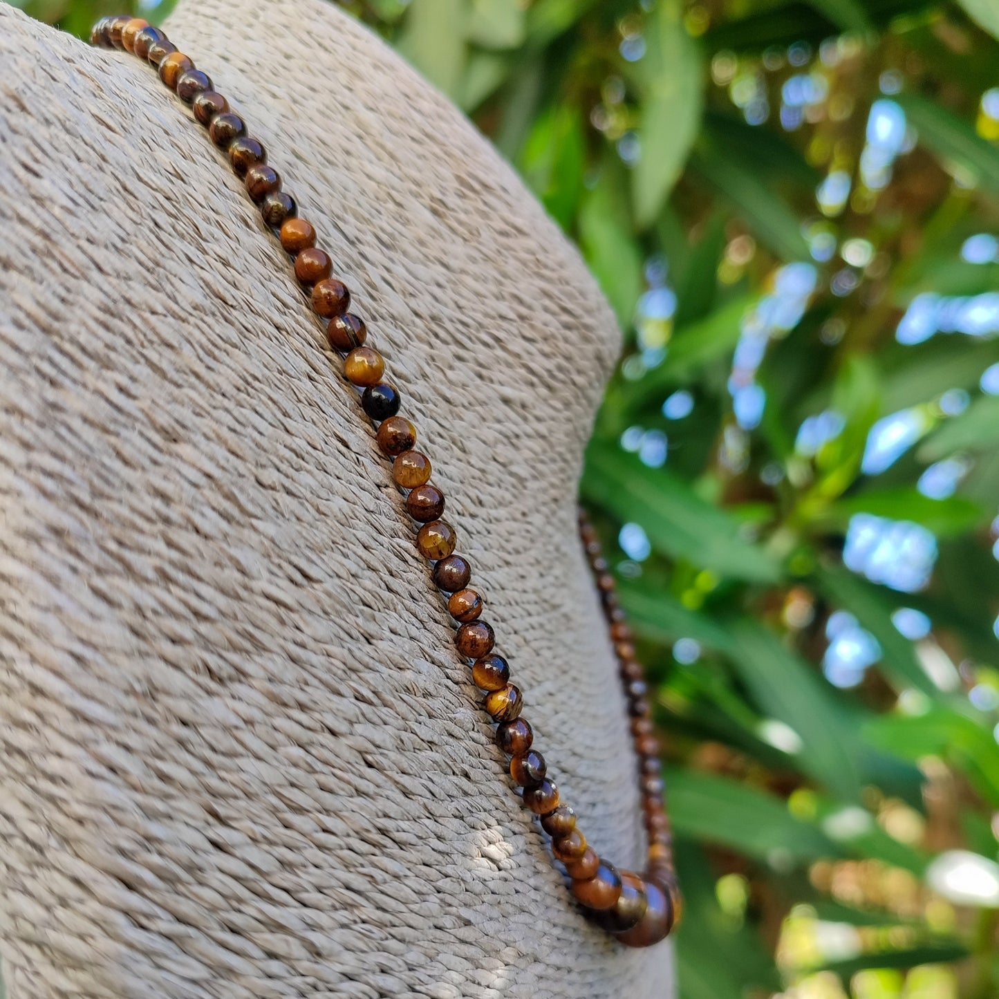 Collier oeil de tigre, modèle fée