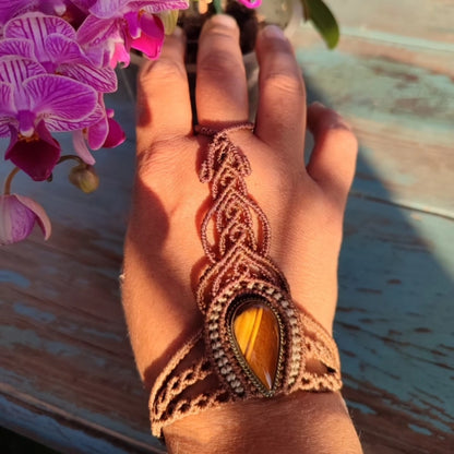 pulsera de mano completa y ojo de tigre