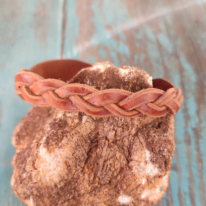 pulsera de cuero trenzado