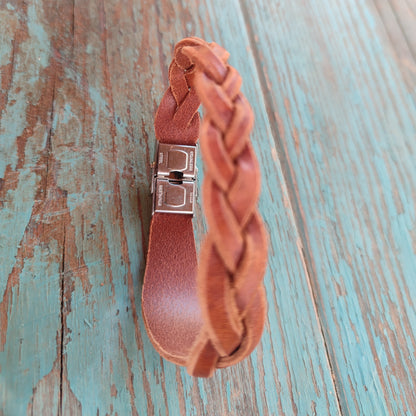 pulsera de cuero trenzado