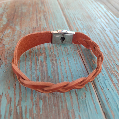pulsera de cuero trenzado