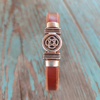 pulsera de cuero hecha a mano, para hombre