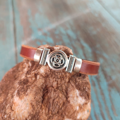 pulsera de cuero hecha a mano, para hombre