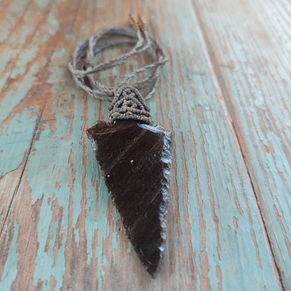 colgante punta de flecha de obsidiana