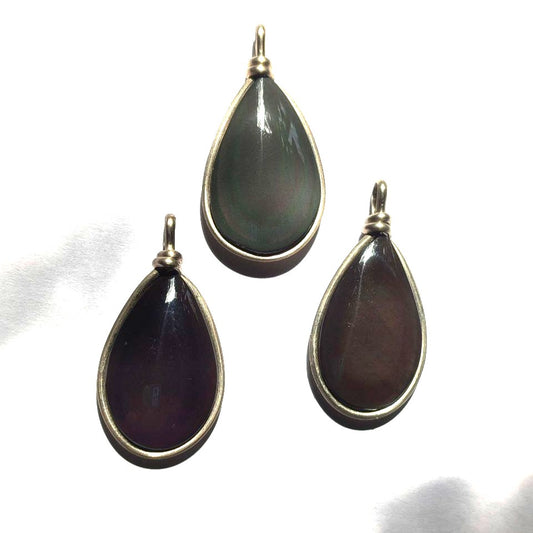 Colgante de obsidiana arco iris
