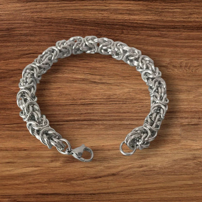 Pulsera de anillas de acero