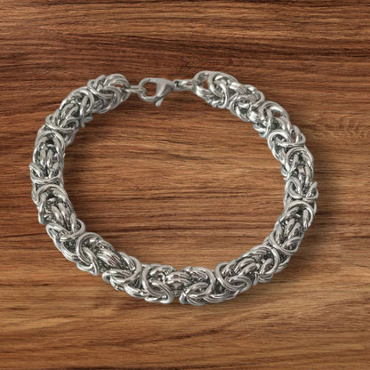 Pulsera de anillas de acero