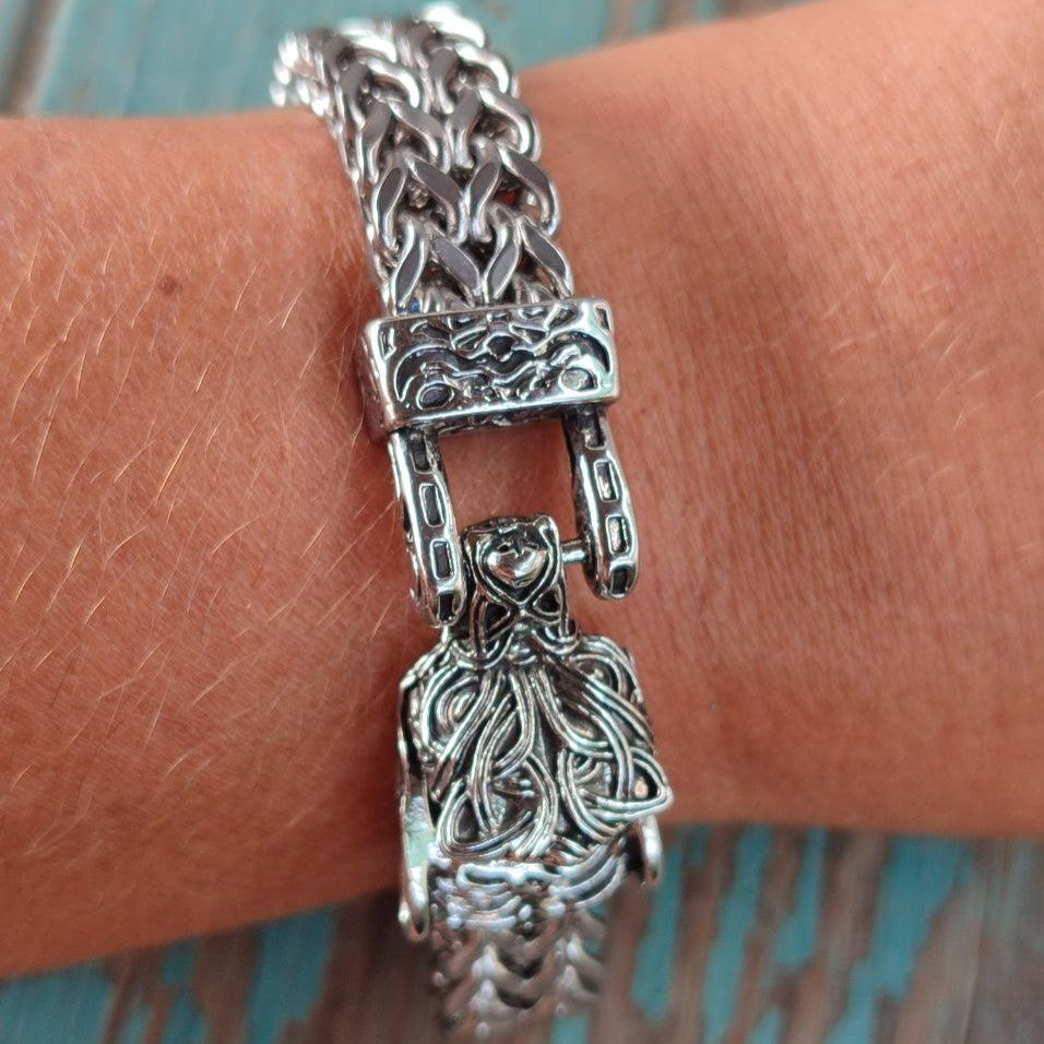 Bracelet tête de loup celtique