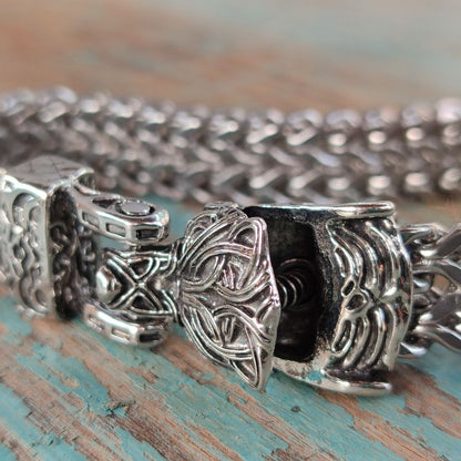 Bracelet tête de loup celtique