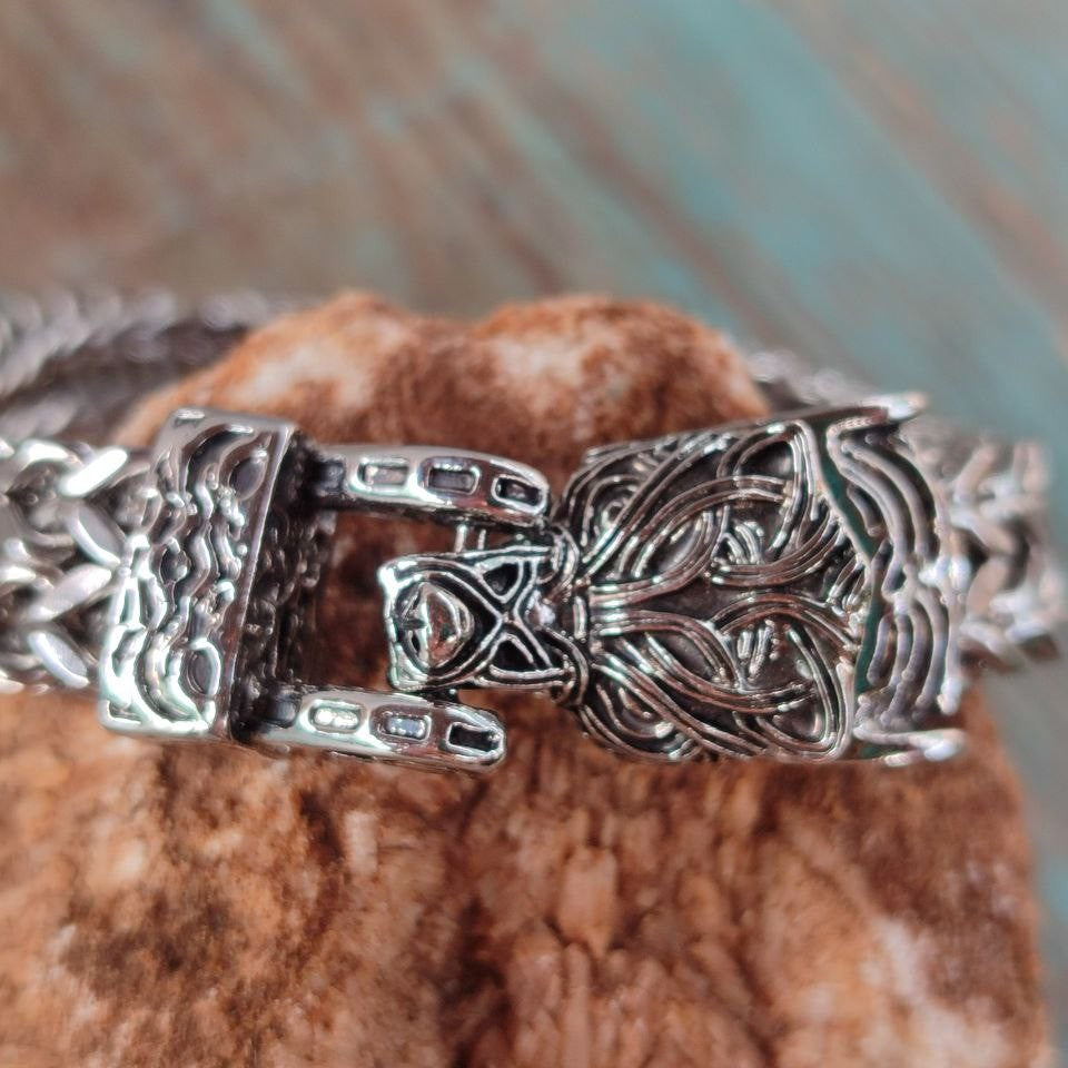 Bracelet tête de loup celtique
