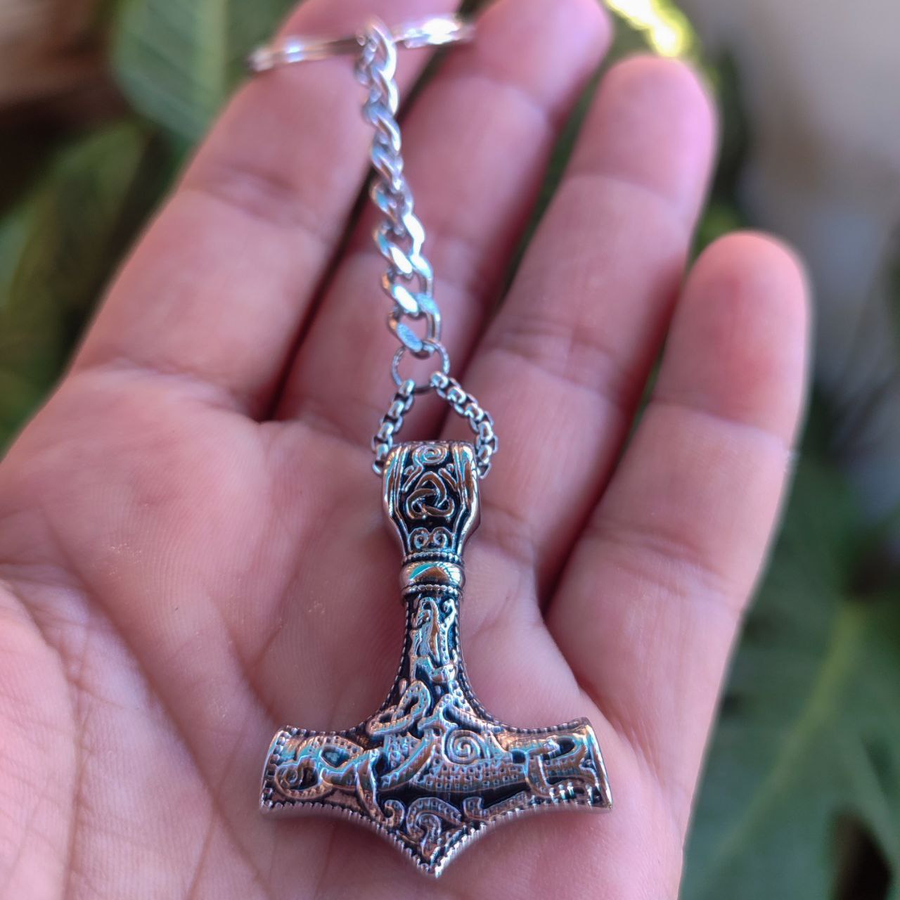 Thor's Hammer, pendant or keychain with secret compartment