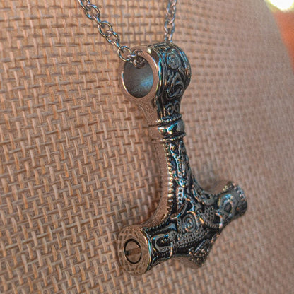 Marteau de Thor, pendentif ou porte-clés avec compartiment secret