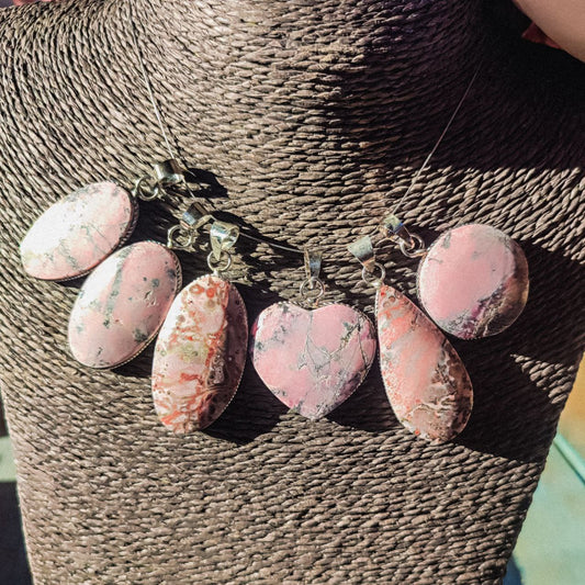 Colgante de rodonita