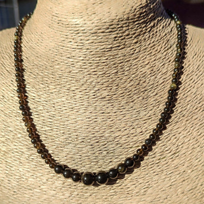 Collar Raíz de obsidianas doradas