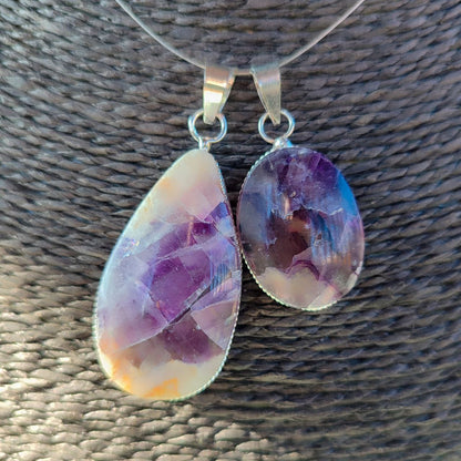 Colgante de fluorita morada