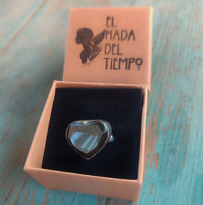 Anillo de obsidiana dorada