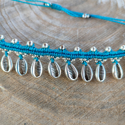 Tobillera caories de macramé ajustable