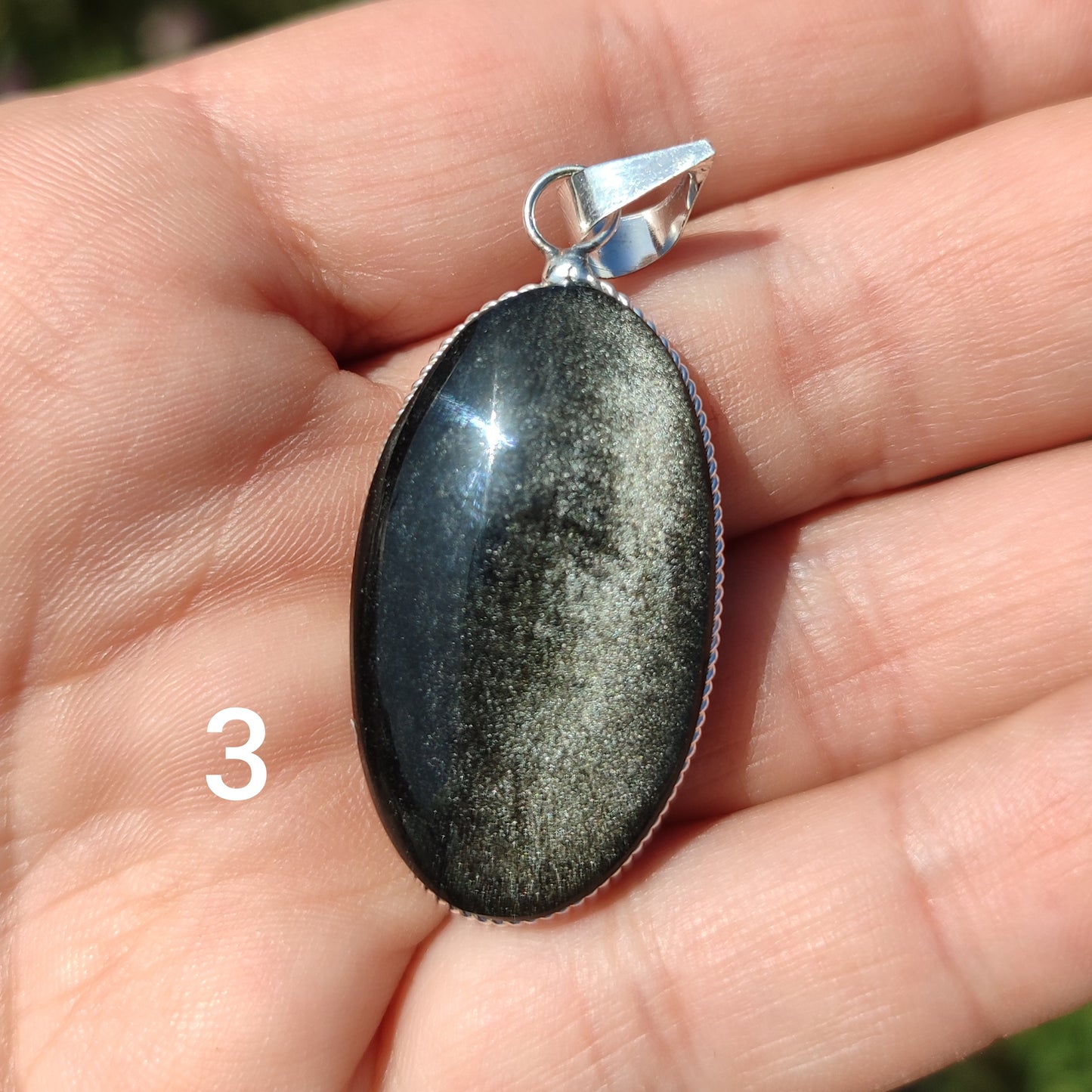 Colgante de Obsidiana Plateada | Protección y Artesanía
