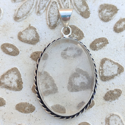 Colgante de Cuarzo Blanco | Joyería de la India