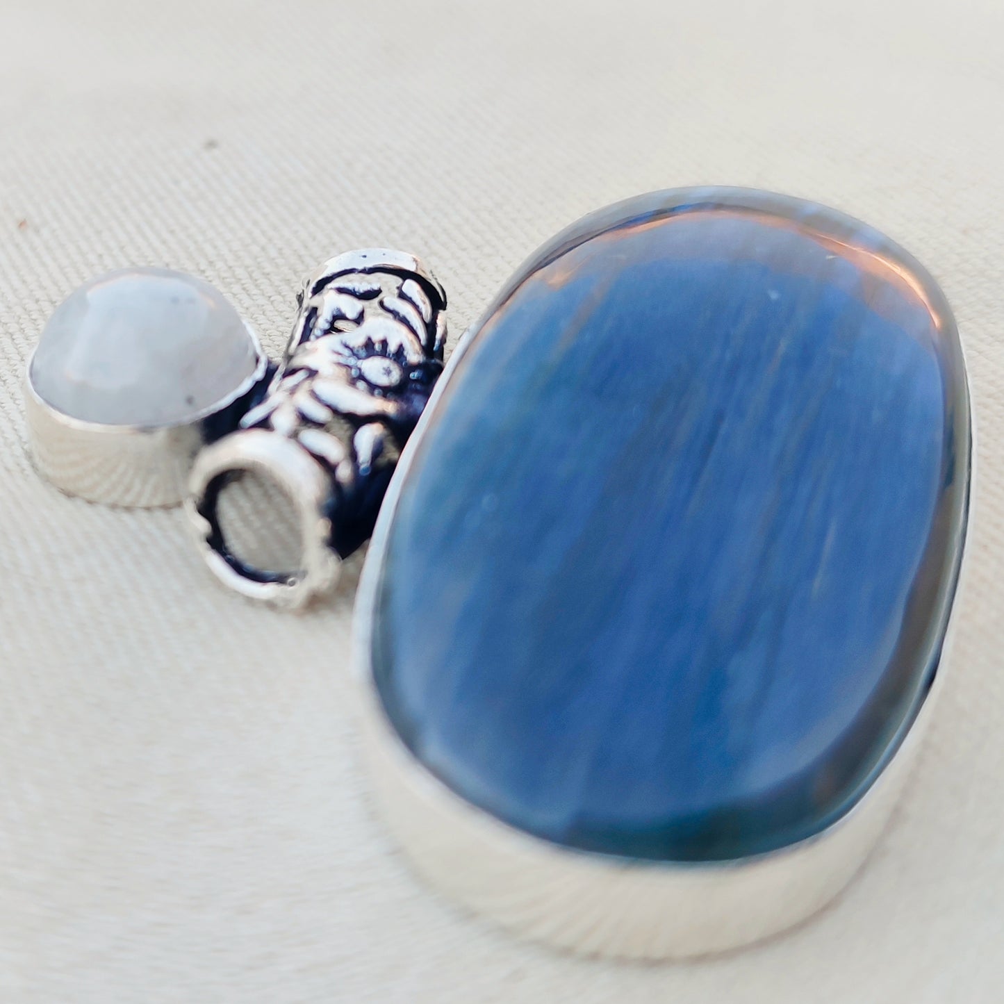 Colgante de Labradorita y Piedra Luna | Joyería de la India