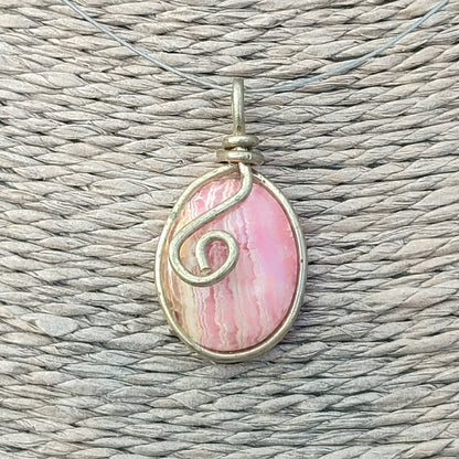 Rhodochrosite pendant