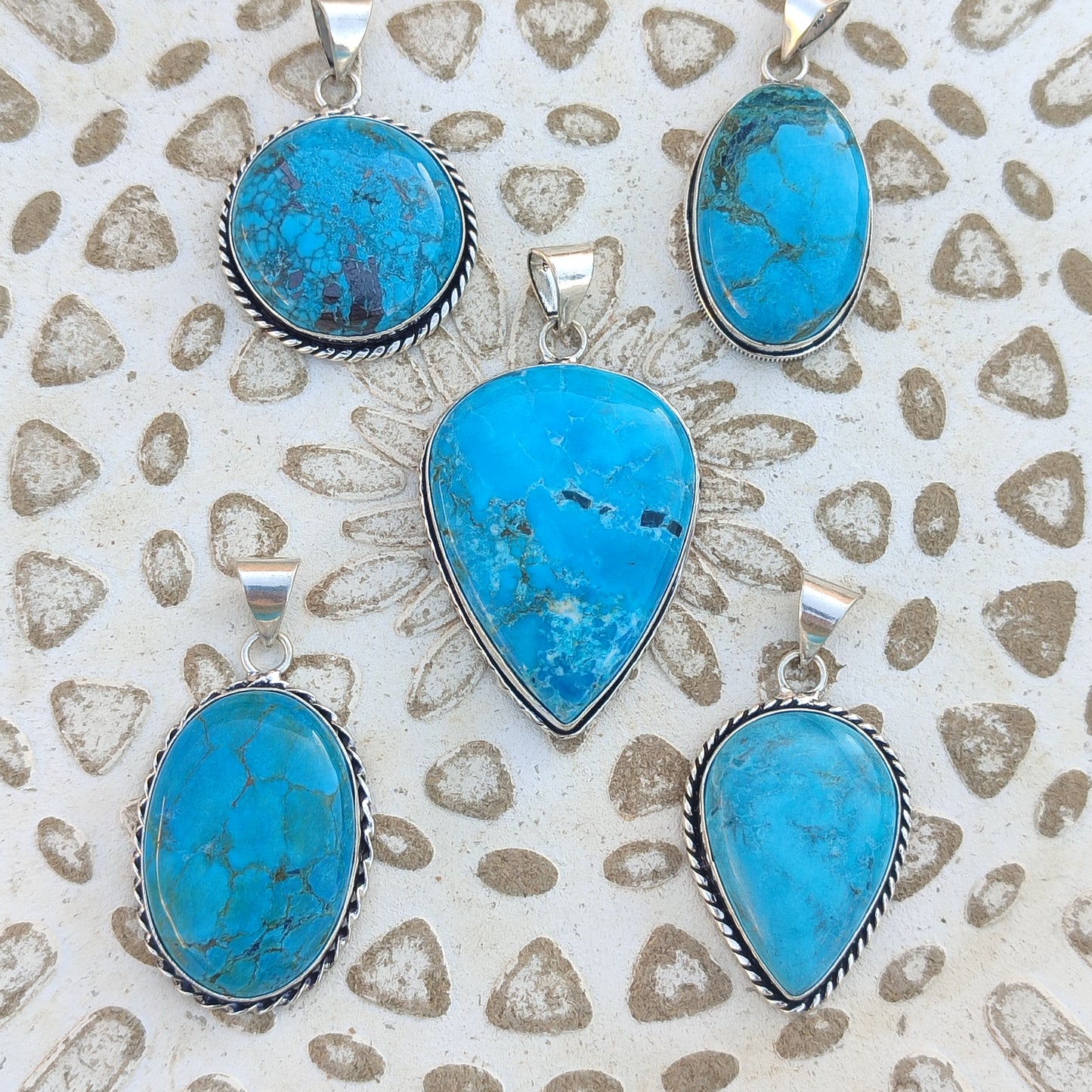 Colgante de Turquesa Natural | Joyería de la India