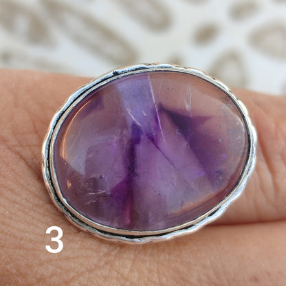 Anillo de Amatista Ajustable | Joyería de la India