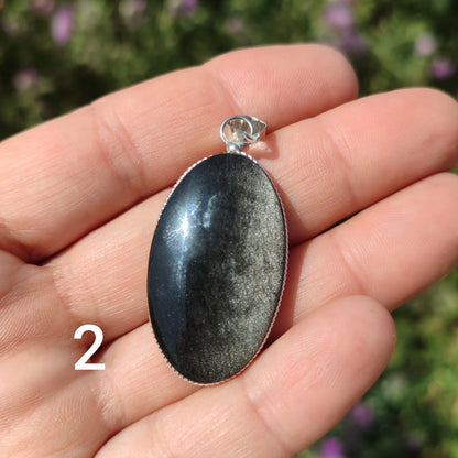 Colgante de Obsidiana Plateada | Protección y Artesanía