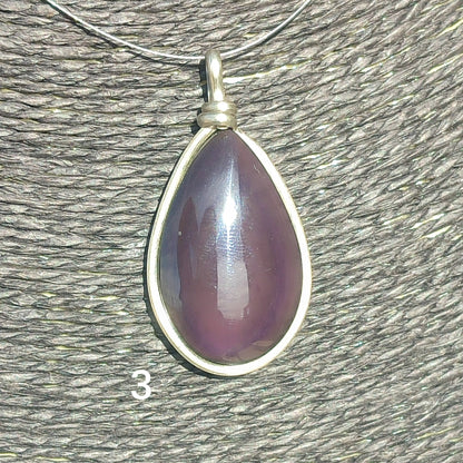 Pendentif en obsidienne arc-en-ciel