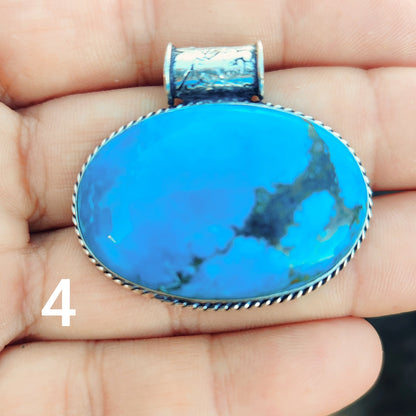 Colgante Turquesa con Reasa Tubular | Joyería de la India