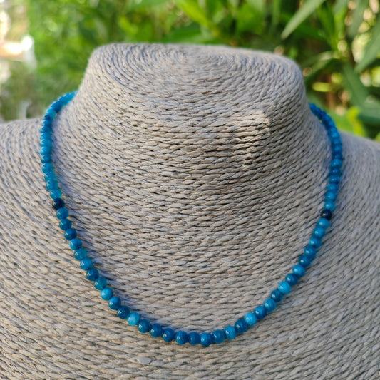 Blue apatite necklace