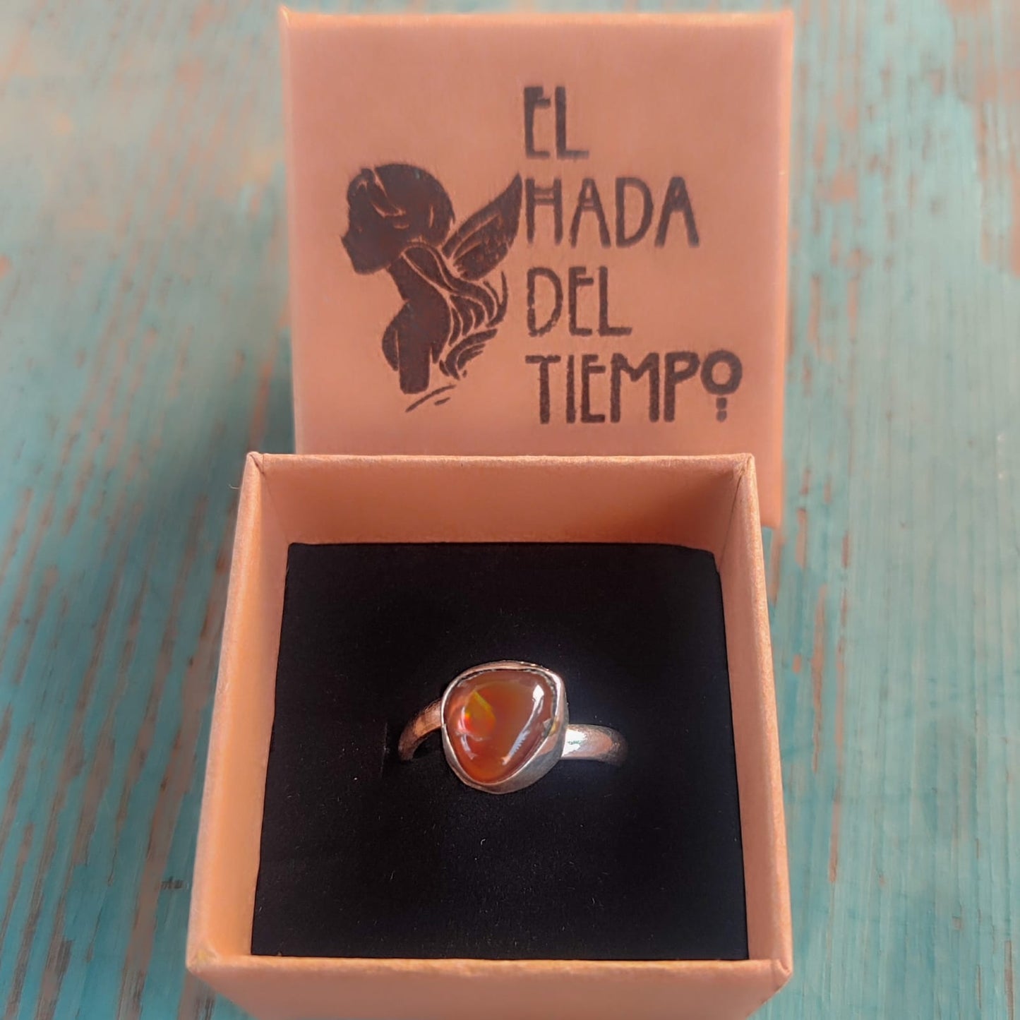 Anillo ágata fuego