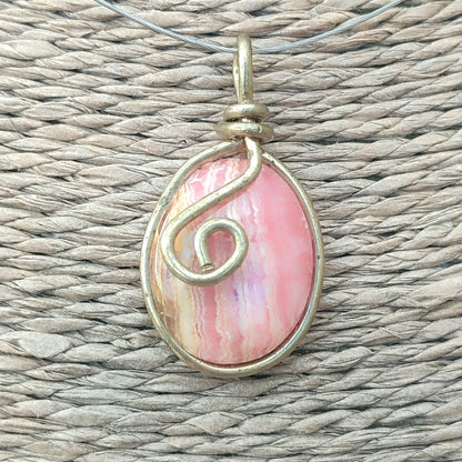 Rhodochrosite pendant