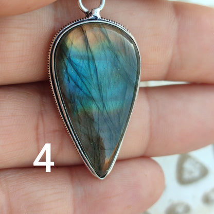 Colgante de Labradorita Natural | Joyería de la India