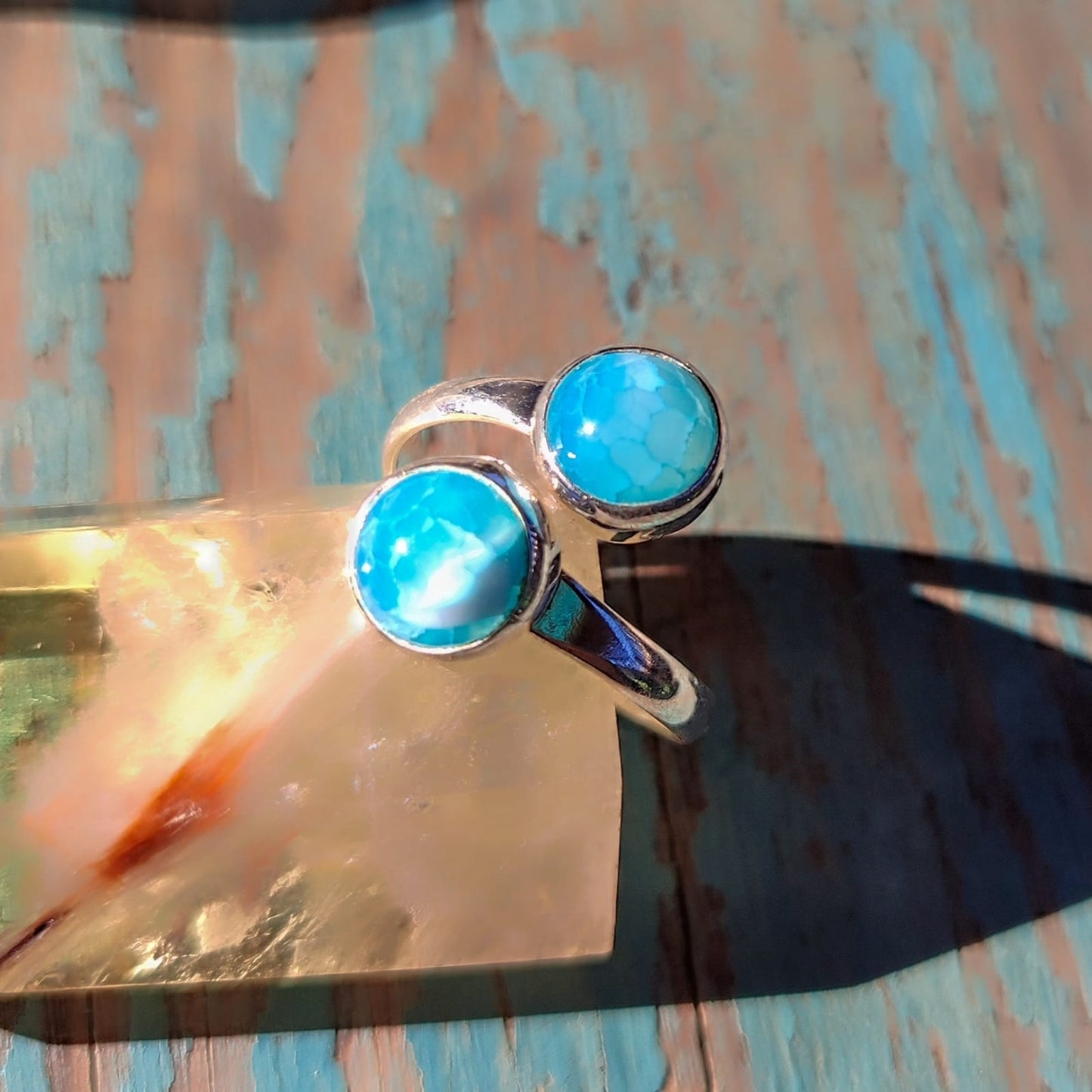 Anillo doble de Apatita