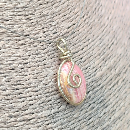 Rhodochrosite pendant