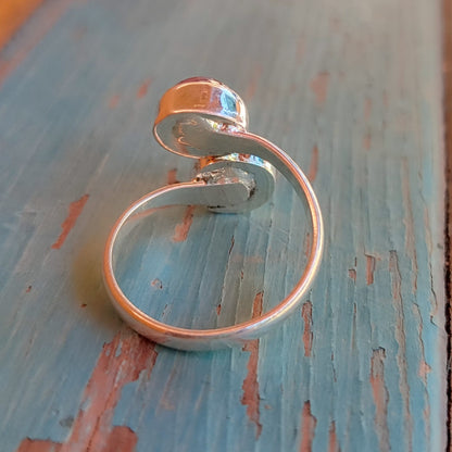 Anillo doble de cuarzo rosa