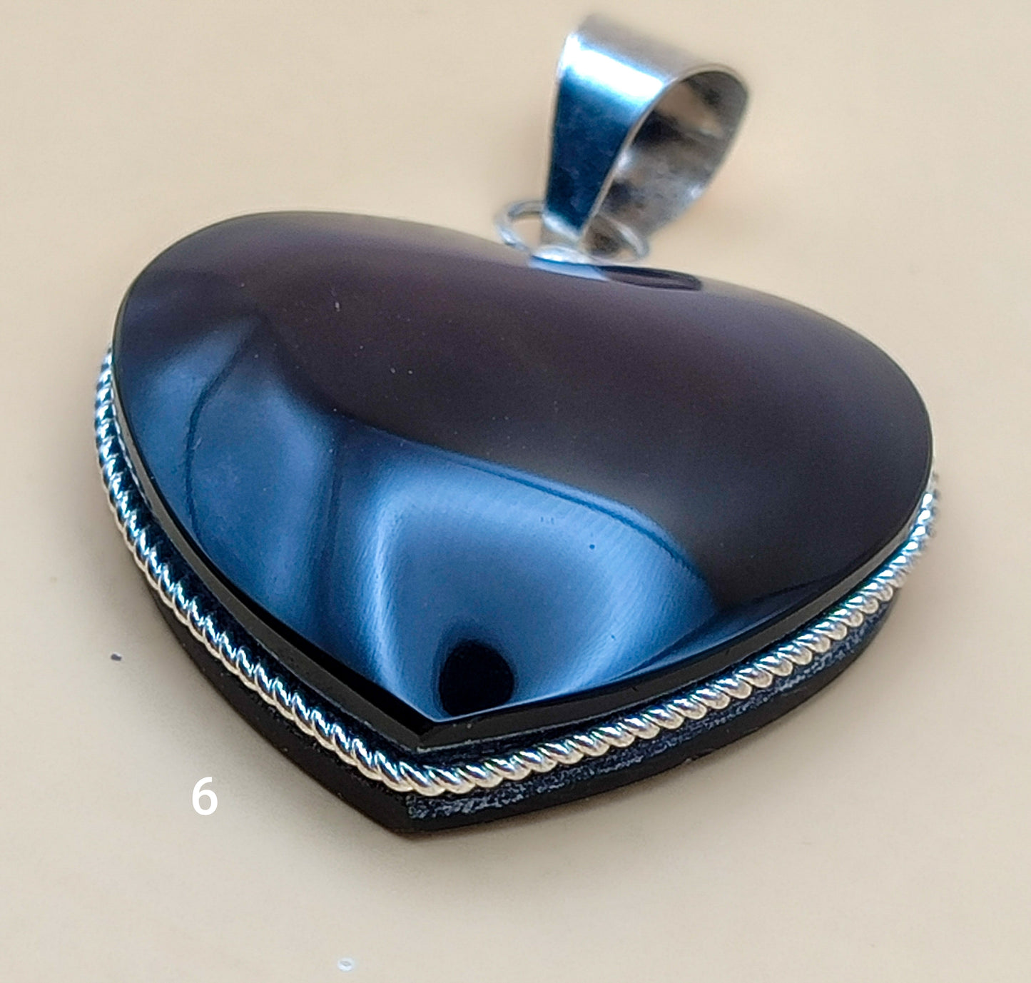 Colgante Corazón de Obsidiana Natural - Amuleto de Amor y Protección