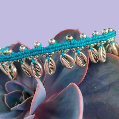 Tobillera caories de macramé ajustable