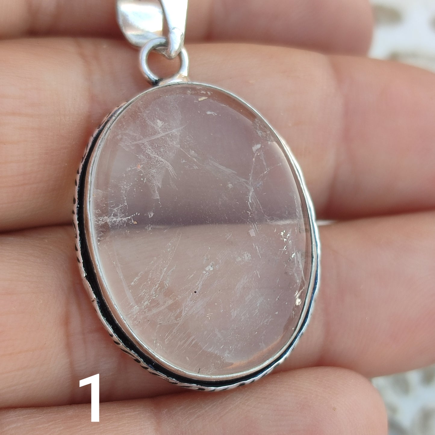 Colgante de Cuarzo Blanco | Joyería de la India
