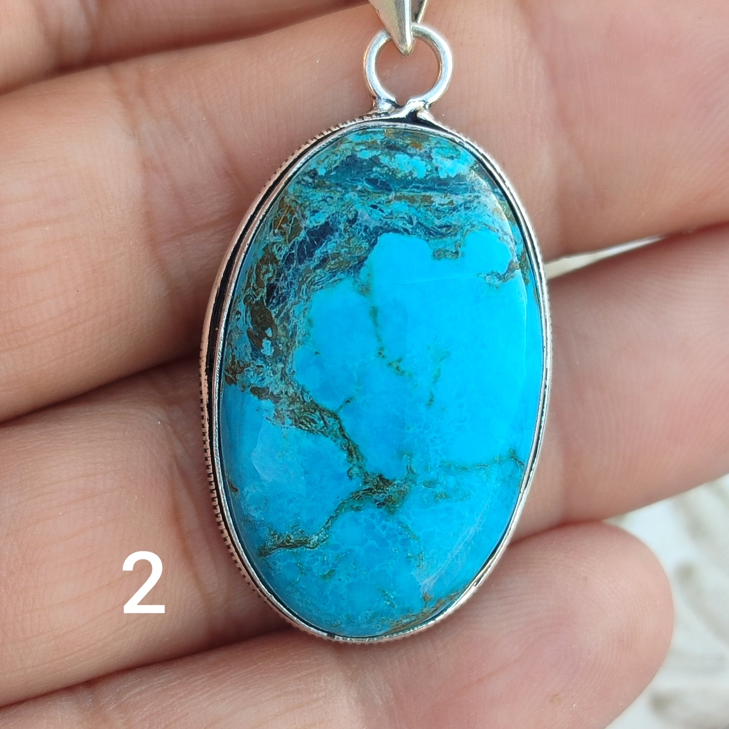 Colgante de Turquesa Natural | Joyería de la India